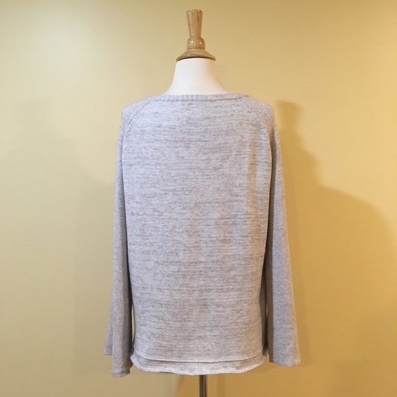 Split V Neck Bell Sleeve Super Soft Sweater Top - Picture 8 of 8
